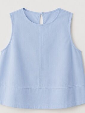 Light Blue Sleeveless Swing Tank Top